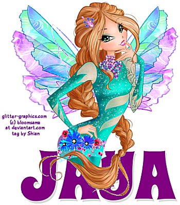 JAYA, FAIRY, NAMES, PURPLE, TEXT