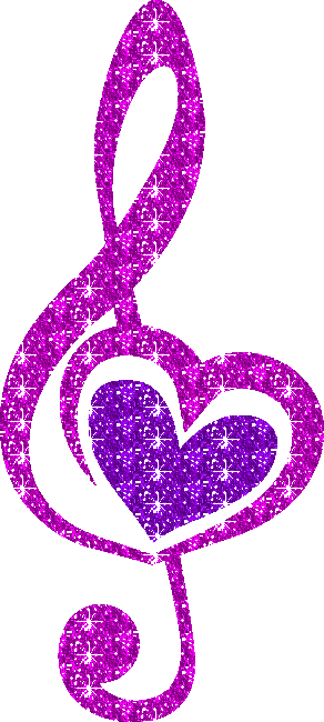 treble clef with a heart