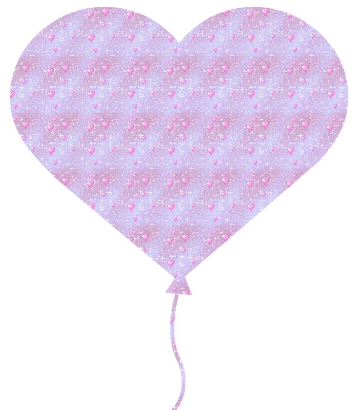 heart-shaped balloon with little hearts