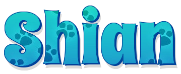 SHIAN, NAME, TEAL, PAW PRINT, TEXT