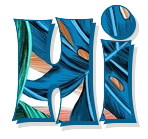 Hi, TURQUOISE, TROPICAL, GREETINGS, TEXT