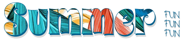 SUMMER FUN, TROPICAL, TURQUOISE, TEXT