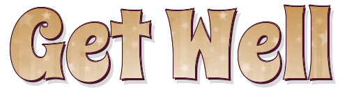 Get Well, STARS, BROWN, TEXT