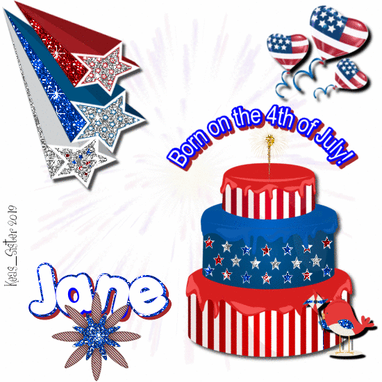 Jane - Born On The - Cake - Stars - Balloons
