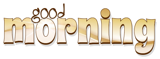 GOOD MORNING, GOLD, WAVE, BROWN, TEXT
