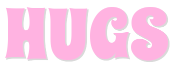 HUGS, FRIENDSHIP, PINK, HEARTS, TEXT