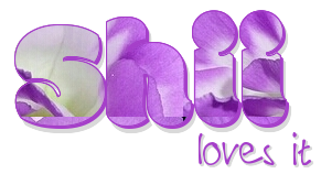 SHII LOVES IT, LAVENDER, FLOWERS, TEXT