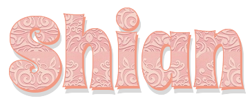 SHIAN, PEACH, PATTERNS, NAMES, TEXT