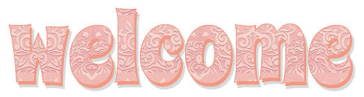 Welcome Peach Designs Text In Glitter Text