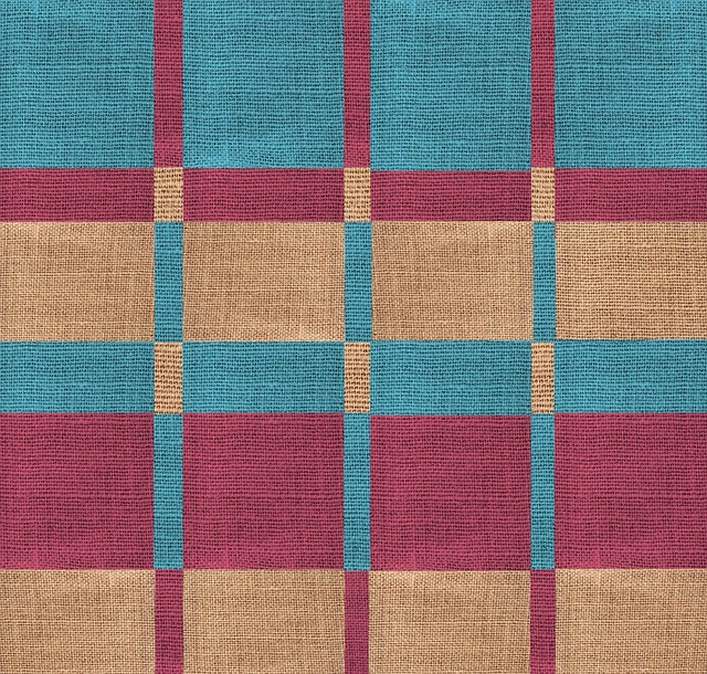 CLOTH BURGANDY-TEAL-TAN BACKGROUND