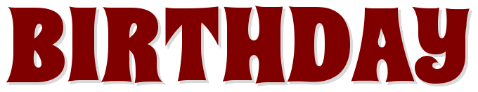 BIRTHDAY, BURGANDY, SEASONAL, TEXT