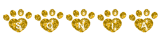Sonia - paw prints and heart