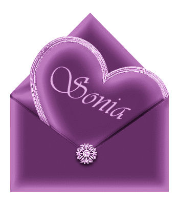 Sonia - heart and envelope letter