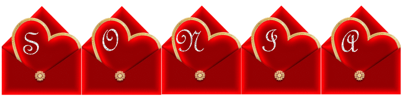 Sonia - heart and envelope letter