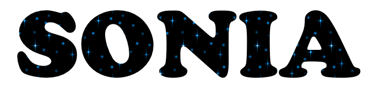 Sonia - light blue stars