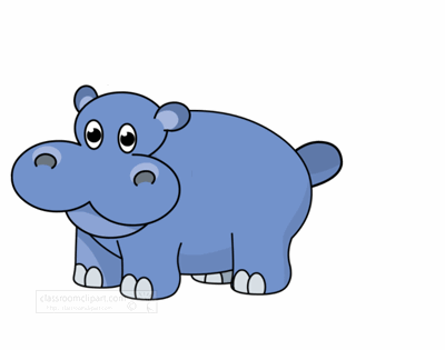 blue hippopotamus