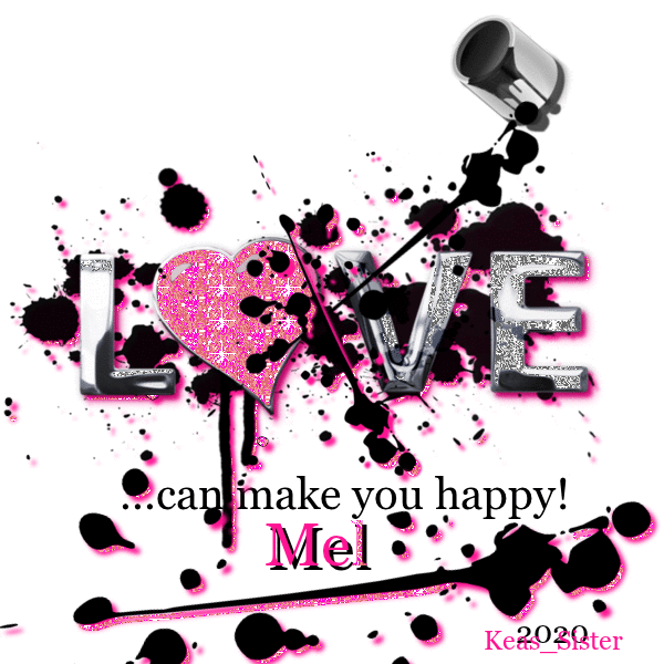 Mel - Pink & Black - Hearts - Love