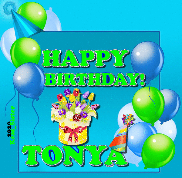 Tonya - Balloons - Flowers - Birthday