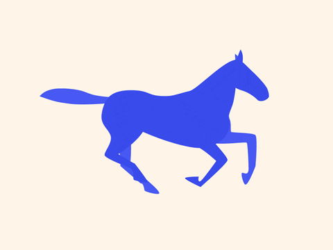 blue horse