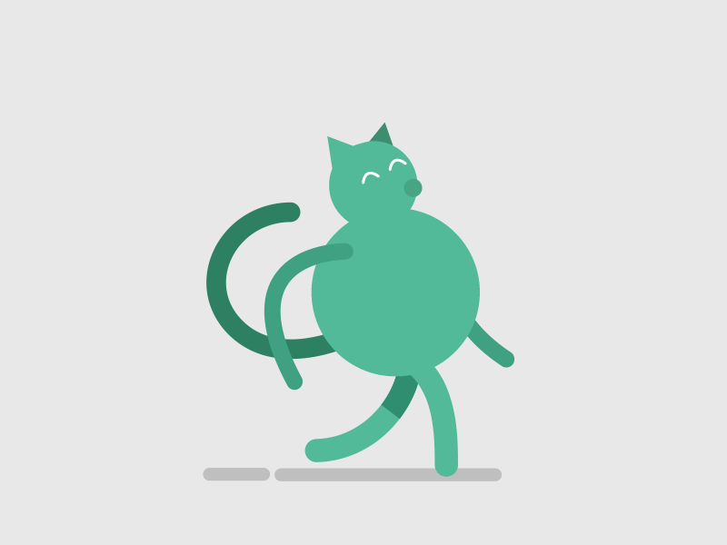 green cat