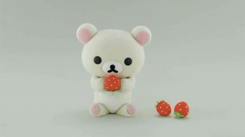 teddy bear with strawberry