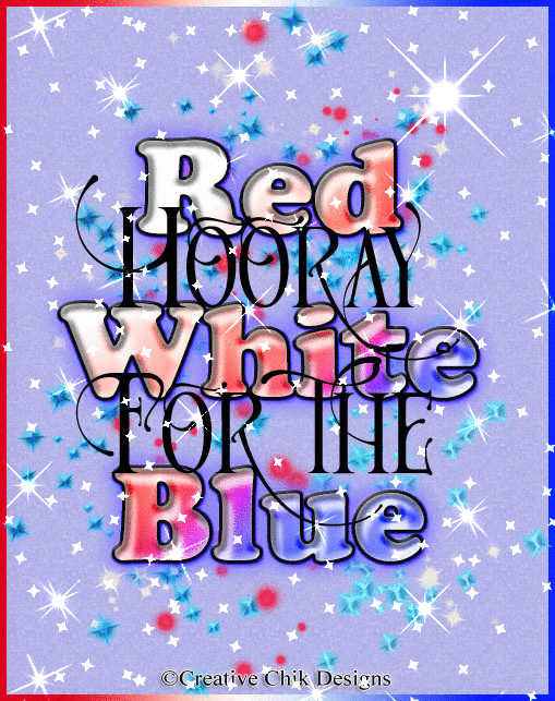 Hooray for the red white and blue