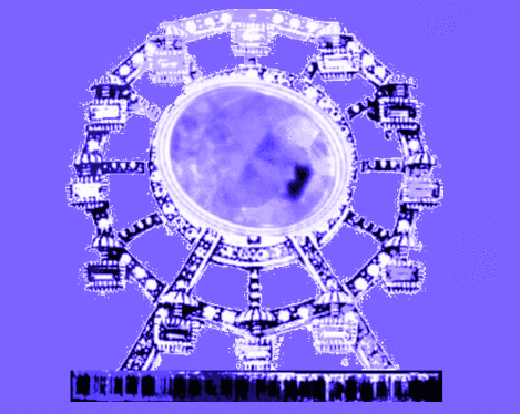 Ride On Blue Ferris Wheel