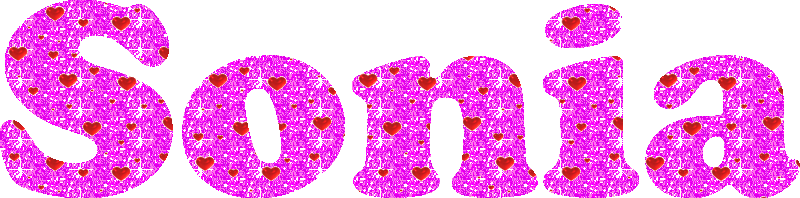 Sonia - glitter and hearts