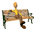 sitting on the bench