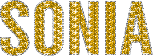 Sonia (in Glitter Text)