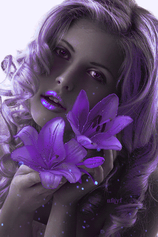 woman in the purple