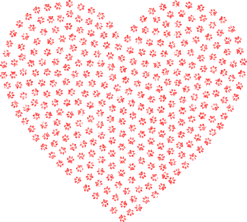 heart with paw prints