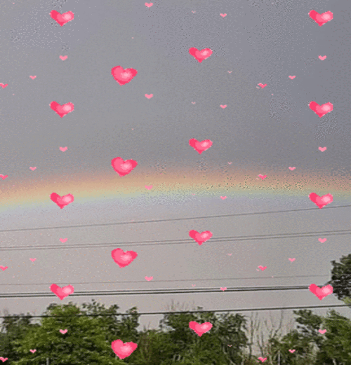 Rainbow Heart Background