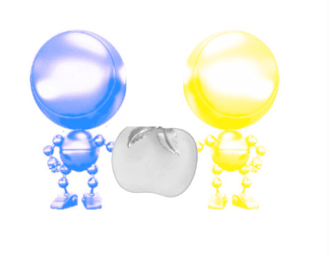 Fire And Ice Duo With An Apple
