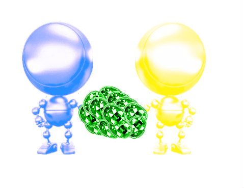 Fire And Ice Duo With A Green Rock