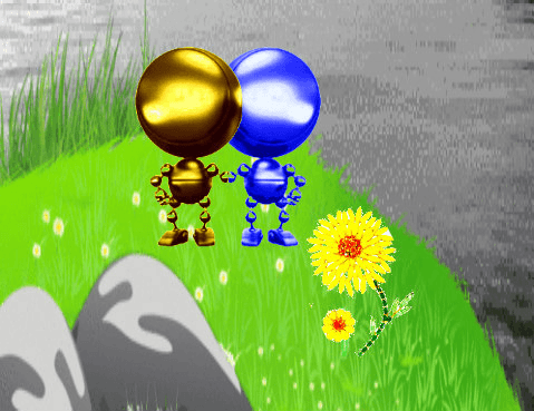 Fire And Ice Duo With Daisies