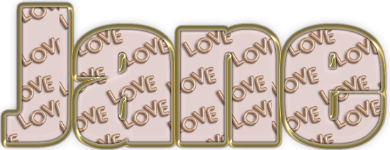 Love Letters w/gold trim - Jane
