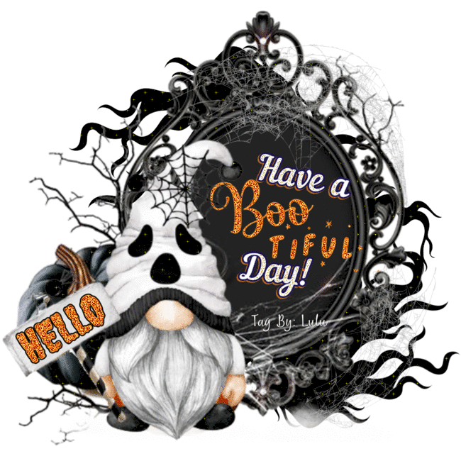 Gnome Hello Have A BOO TIFUL Beautiful Day Halloween