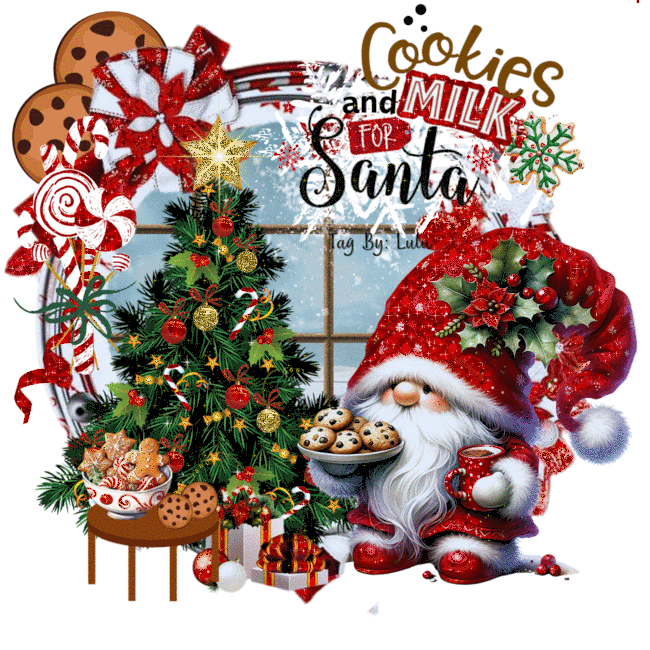 Cookies and Milk for Santa Merry Christmas Gnome
