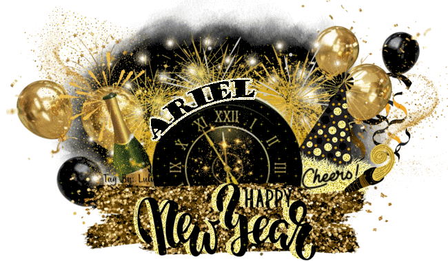 Ariel - Happy New Year Cheers Gold Black
