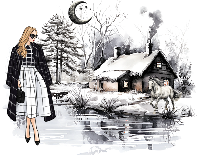 Black n White Winter scene