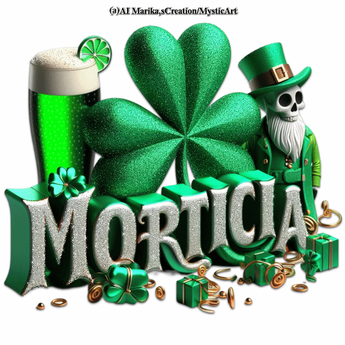 St.Patricks Day Morticia