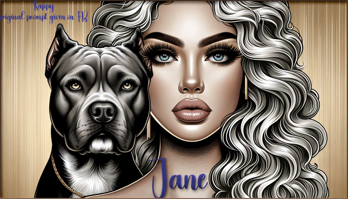 Woman and pitbull - Jane