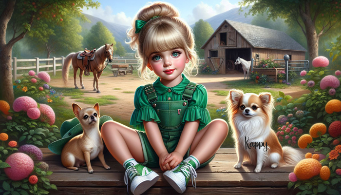 Little girl and her dog