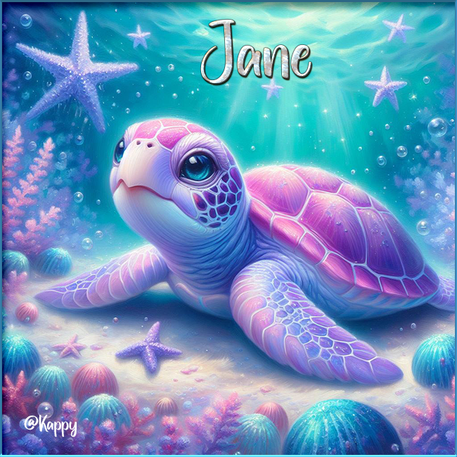 Adorable Sea Turtle - Jane
