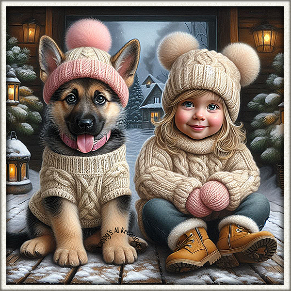Girl and shepherd 2