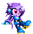 lilac sitting with her legs crossed