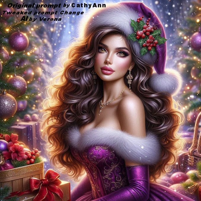 Christmas beautiful woman