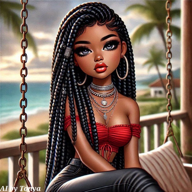 Pretty girl on the swing #2