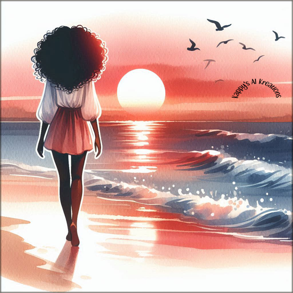 Woman on beach 2
